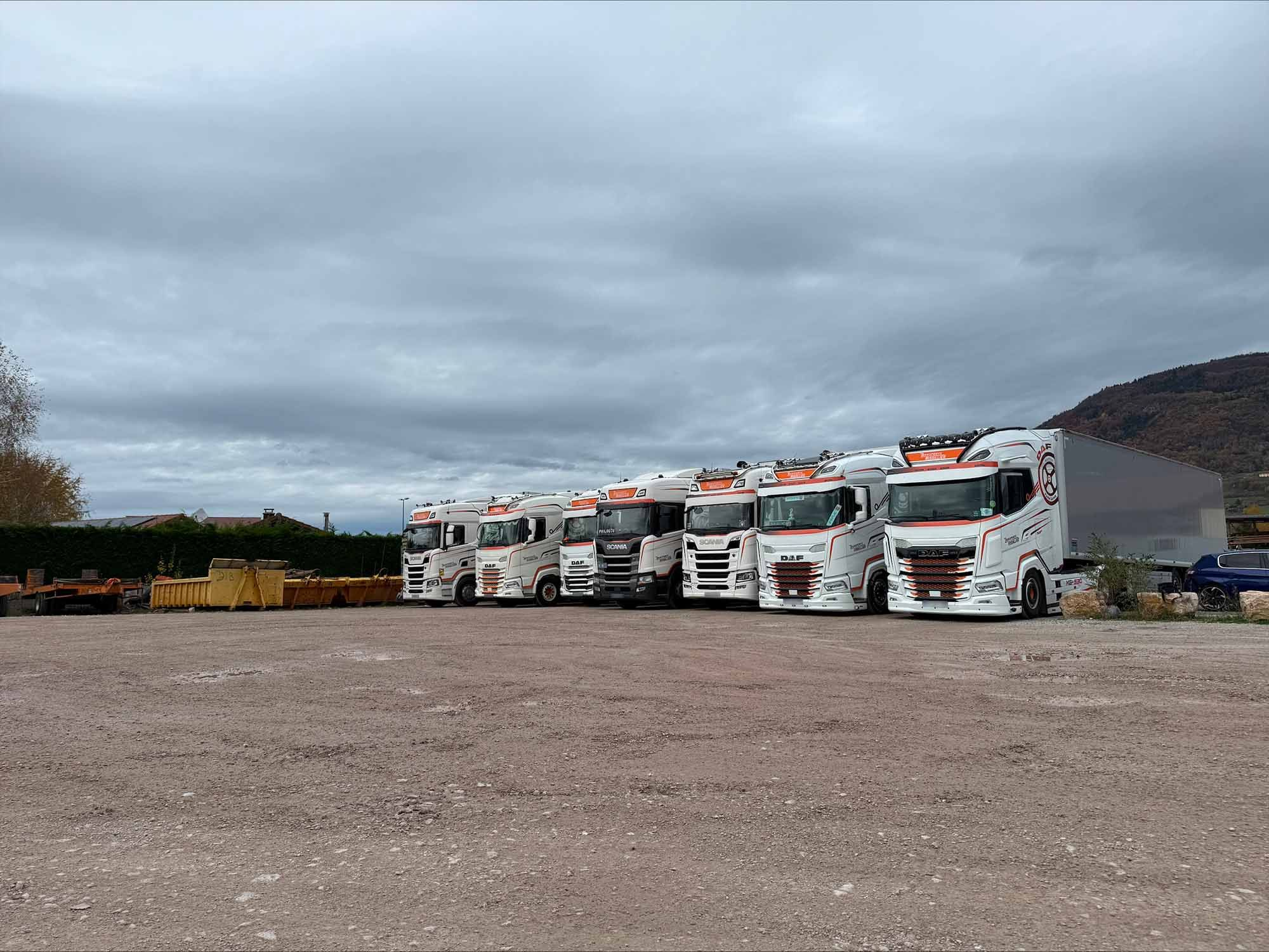Camion tautliner des Transports Missillier